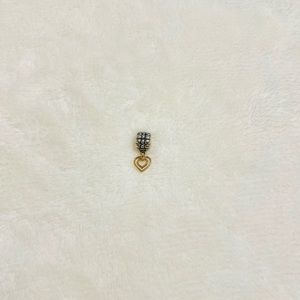 Pandora (790987) Sterling Silver 14K Yellow Gold, Heart Of Hearts Clip Charm NEW